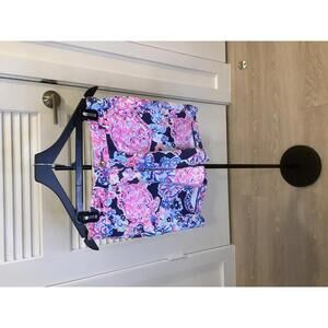 Lilly Pulitzer Jayne Floral Shorts Pink Blue Floral Resortwear Preppy Feminine